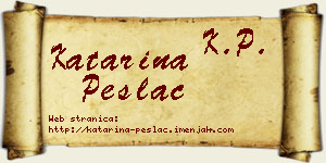 Katarina Peslać vizit kartica